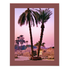 Karnak Temple Date Trees Fotodruck