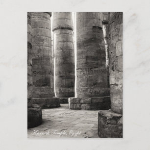 Karnak Temple, Hieroglyphen, Alt Ägypten Postkarte