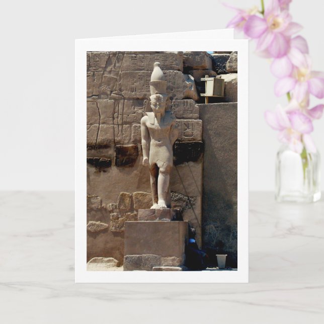 Karnak Temple Statue, Luxor, Ägypten, Karte (Orchidee)
