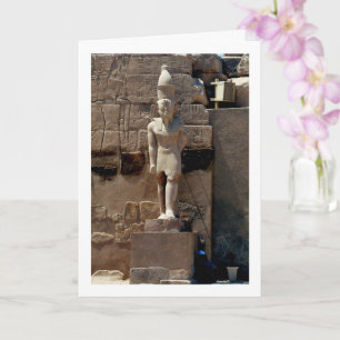 Karnak Temple Statue, Luxor, Ägypten, Karte