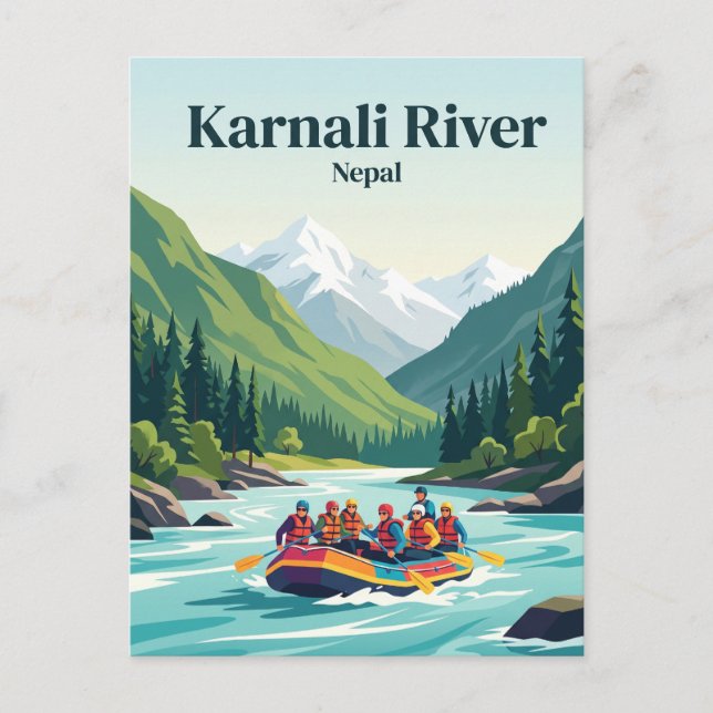Karnali-Fluss Nepal Postkarte (Vorderseite)