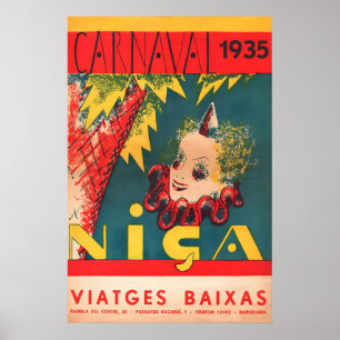 Karneval 1935 POSTER DRUCK A5-A1 Vintage Retro