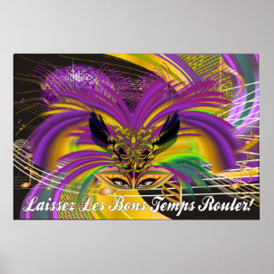 Karneval 60" X 40" Mieten maskiert die Königin II Poster