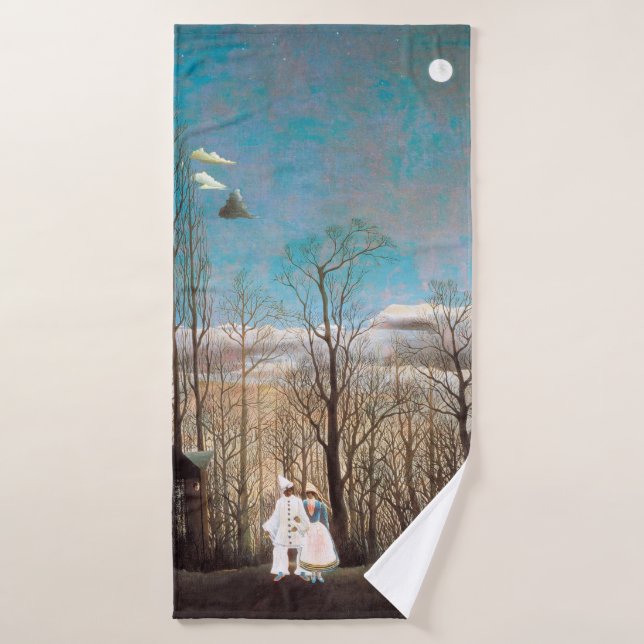 Karneval-Abend, Rousseau Badehandtuch (Badehandtuch)