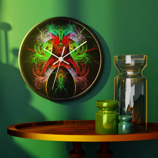 Karneval Abstract Große Wanduhr