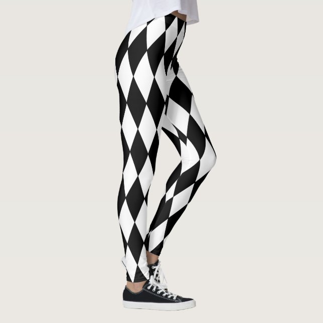 Karneval-Art-Harlekin-Muster Leggings (Rechts)