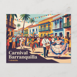 Karneval Barranquilla Kolumbien Postkarte