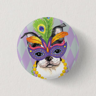 Karneval Boston Terrier Button