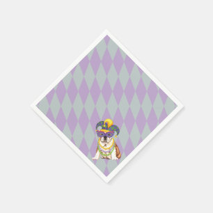 Karneval-Bulldogge Serviette