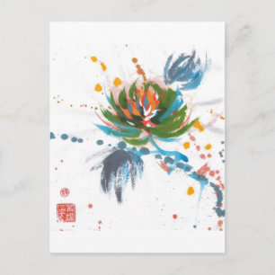 Karneval Chrysanthemum Postkarte