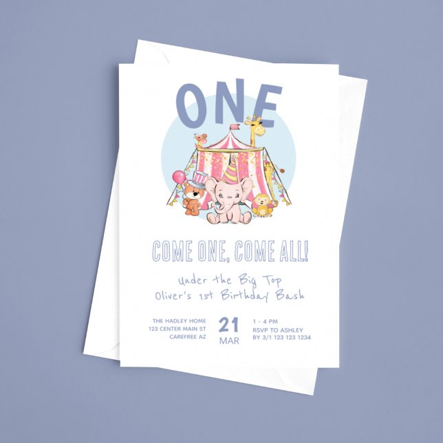 Karneval Circus 1. Geburtstag Bash Einladung (Von Creator hochgeladen)