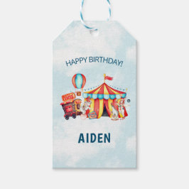 Karneval Circus Big Blue Geburtstag Geschenkanhänger