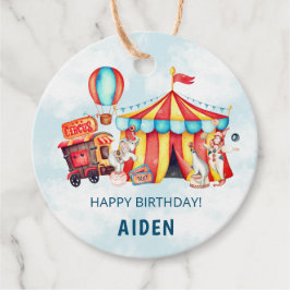 Karneval Circus Big Blue Geburtstag Geschenkanhänger