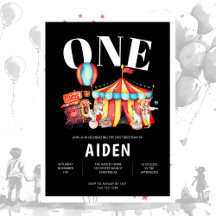 Karneval Circus Big Top Black 1. Geburtstag