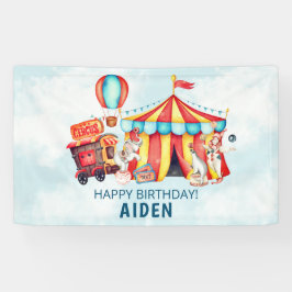 Karneval Circus Big Top Blue 1. Geburtstag Banner