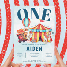 Karneval Circus Big Top Blue 1. Geburtstag