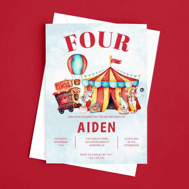Karneval Circus Festival 4. Geburtstag Einladung (Von Creator hochgeladen)