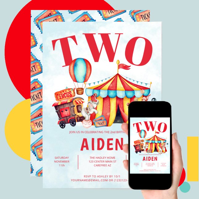 Karneval Circus Festival Geburtstag des Kindes Einladung (Von Creator hochgeladen)
