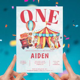 Karneval Circus Festival Kinderfest 1. Geburtstag Einladung