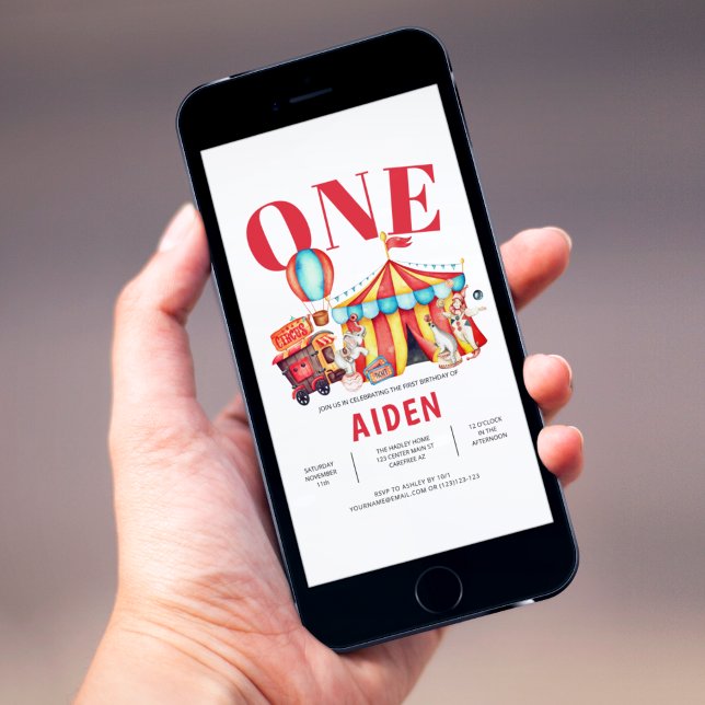 Karneval Circus Festival Show 1. Geburtstag Einladung (Von Creator hochgeladen)