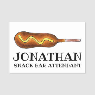 Karneval Circus Food Vendor Corndog Hot Mais Dog Namensschild