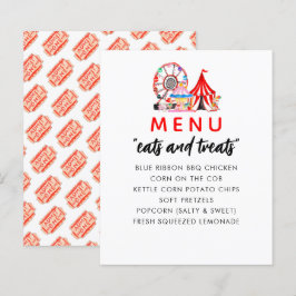 Karneval Circus Geburtstagsmenü anzeigen