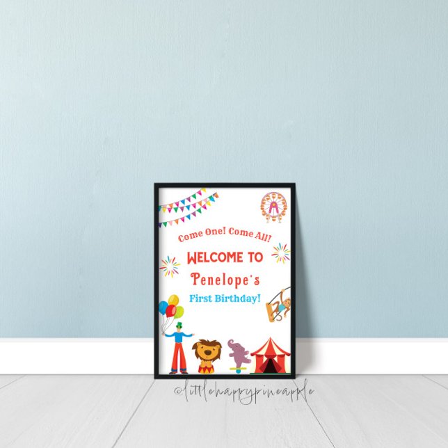 Karneval Circus Geburtstagsparty Begrüßung Poster (Von Creator hochgeladen)