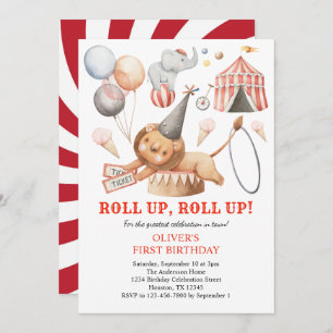 Karneval Circus Kinder 1. Geburtstag Party Einladu Einladung