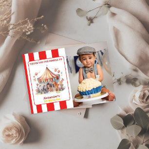 Karneval Circus Show & Animations Geburtstag Dankeskarte