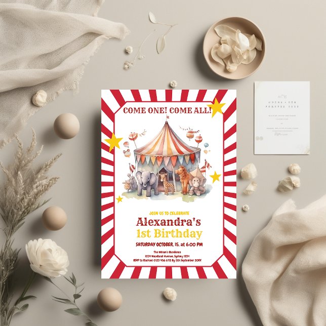 Karneval Circus Show & Animations Geburtstag Einladung (Von Creator hochgeladen)