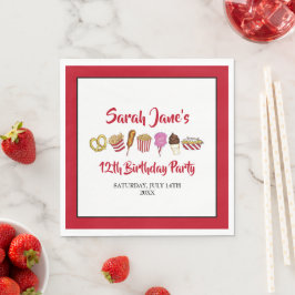 Karneval Circus Staat Fair Foods Geburtstagsparty Serviette