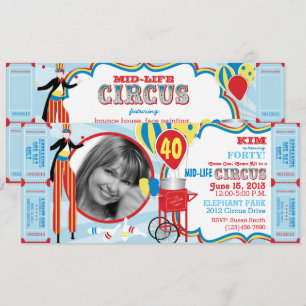 Karneval Circus Stilt Walker Geburtstag Einladung
