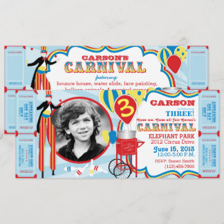 Karneval Circus Stilt Walker Geburtstag Einladung