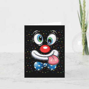 Karneval Clown Gesicht Circus Kostüm Kinder Männer Karte