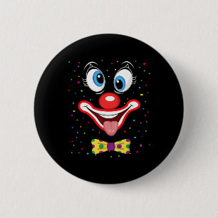 Karneval Clown Gesicht Zirkus Kostüm Kinder Männer Button