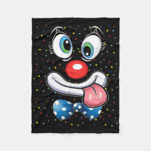 Karneval Clown Gesicht Zirkuskostüm Kinder Männer  Fleecedecke