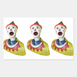 Karneval Clown Rechteckiger Aufkleber