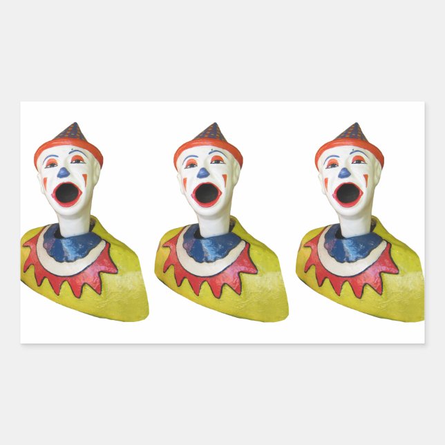 Karneval Clown Rechteckiger Aufkleber (Vorderseite)
