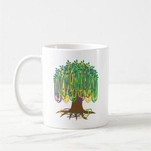 Karneval der Mardi Gras Bead Tree Kaffeetasse