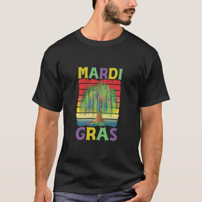 Karneval der Mardi Gras Bead Tree T-Shirt (Vorderseite)