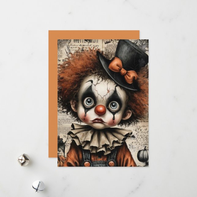 Karneval - Die Melancholie-Masquerade Feiertagskarte (Vorderseite/Rückseite Beispiel)