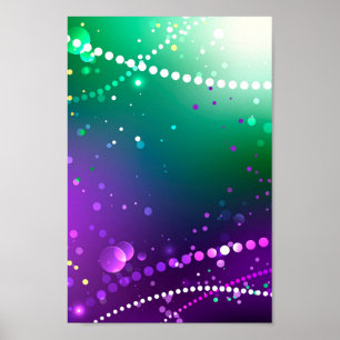 Karneval Festiver Lila Hintergrund Poster