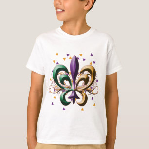 Karneval Fleur de Lis Design T-Shirt