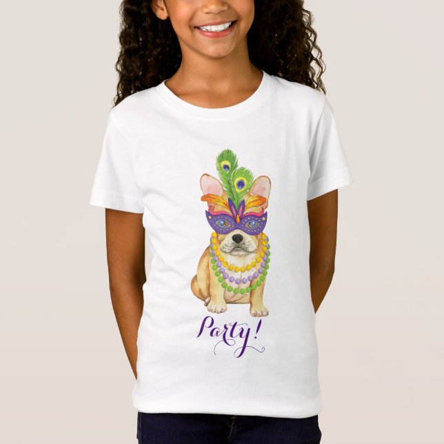 Karneval Frenchie T-Shirt (Vorderseite)