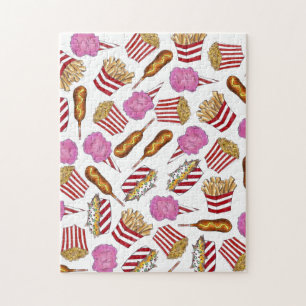 Karneval Futter Nachos Corndog Cotton Candy Puzzle