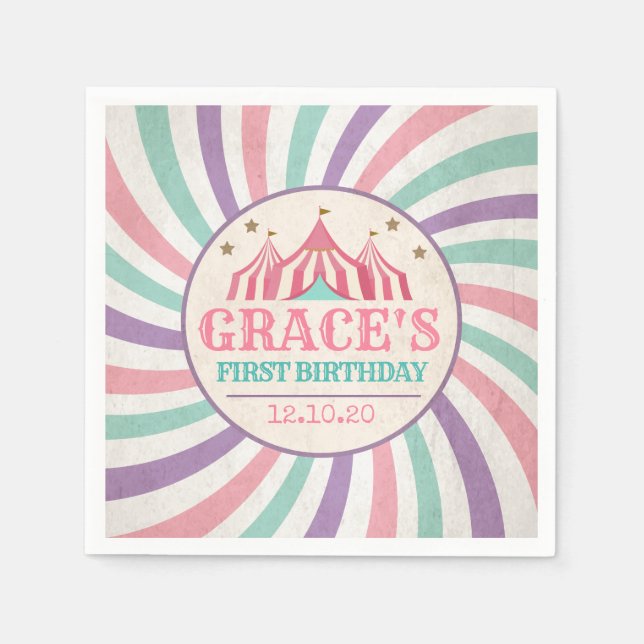 Karneval Geburtstagsparty Napkins Serviette (Vorderseite)