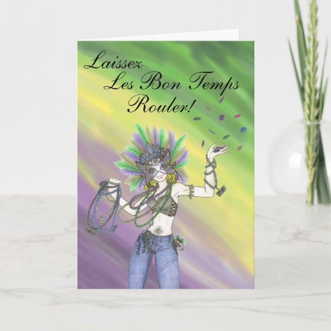 Karneval-Gruß-Karte Karte (Vorderseite)