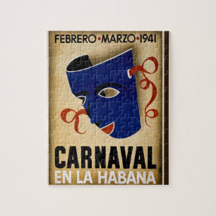 Karneval Havanna Vintage Kuba Reise Werbung Puzzle