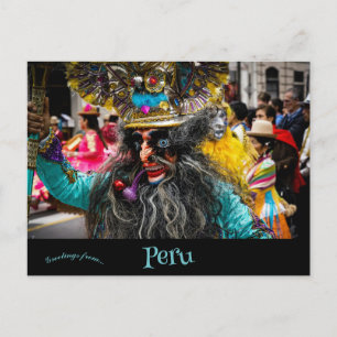 Karneval in Lima Peru Postkarte