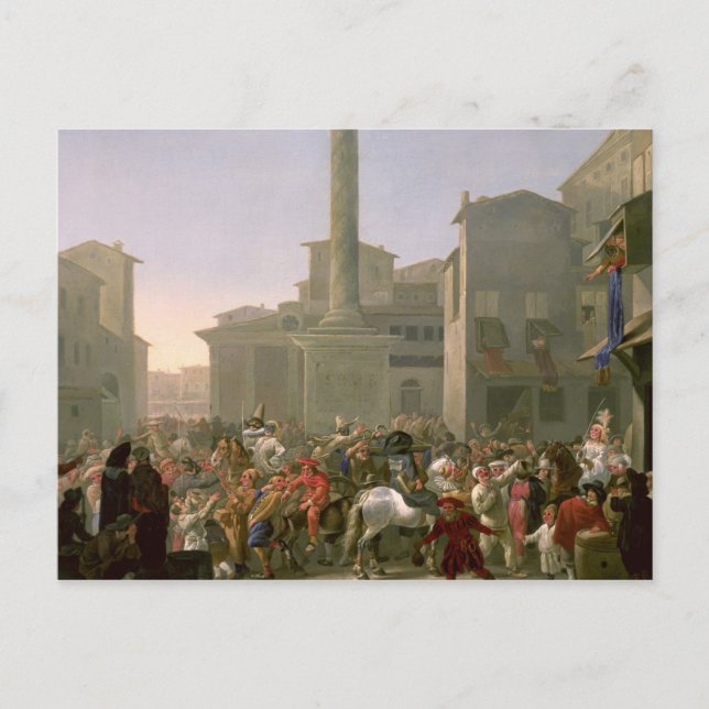 Karneval in Rom, c.1650-51 Postkarte (Vorderseite)